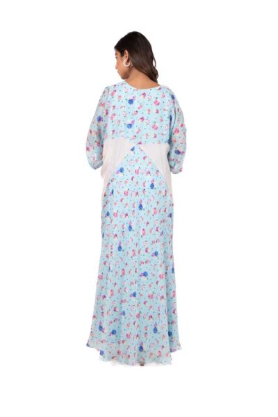 daisy spring color block drape dress