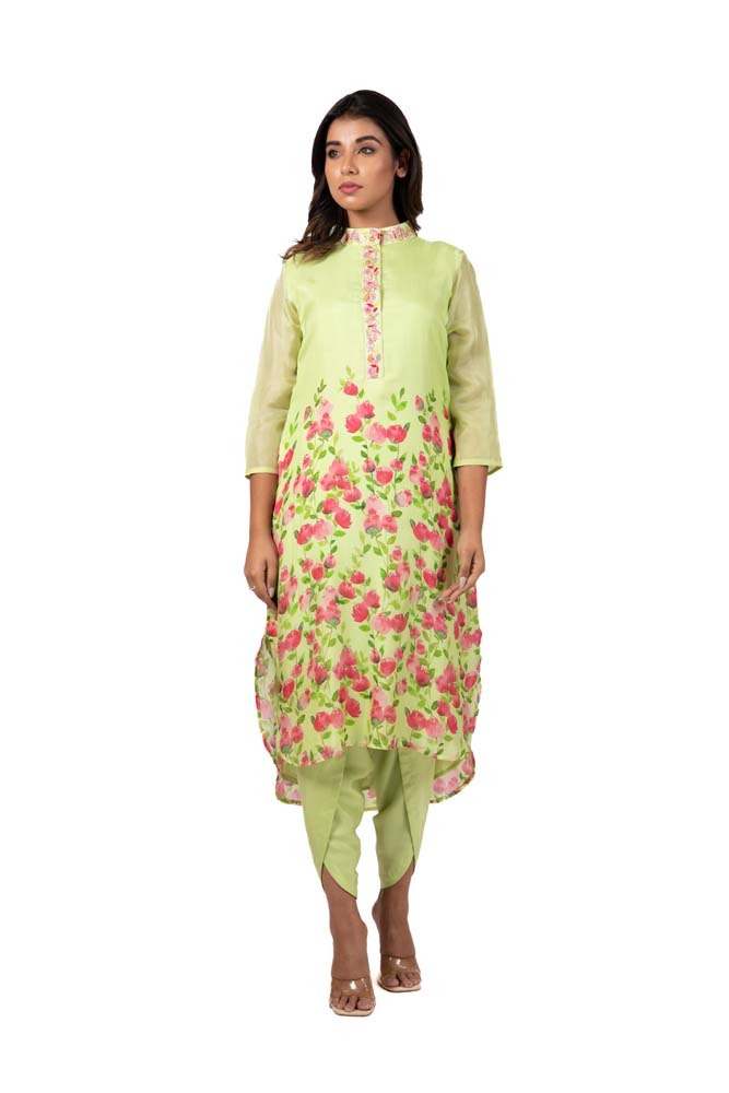 Multicolor Printed Kurti With Tulip Pants, Party Wear at Rs 1099/piece in  Surat